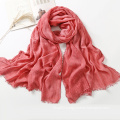Women Pure Color Rayon Scarves Shawls